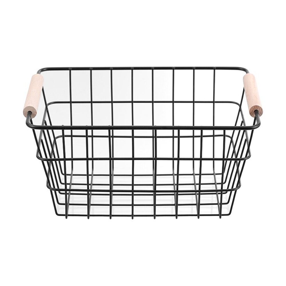 Boxsweden Toska Wire Basket Beech Handle 24.5x18.5x12cm Durable Black — image 3