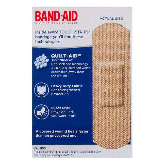Band-Aid Brand Adhesive Bandages Tough Strips Wound Protection (20 Pieces) — image 3