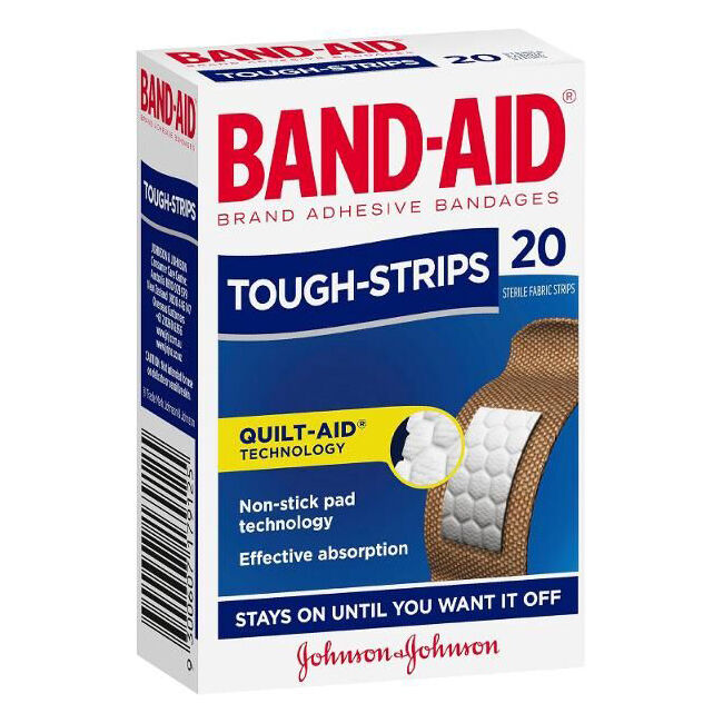 Band-Aid Brand Adhesive Bandages Tough Strips Wound Protection (20 Pieces)