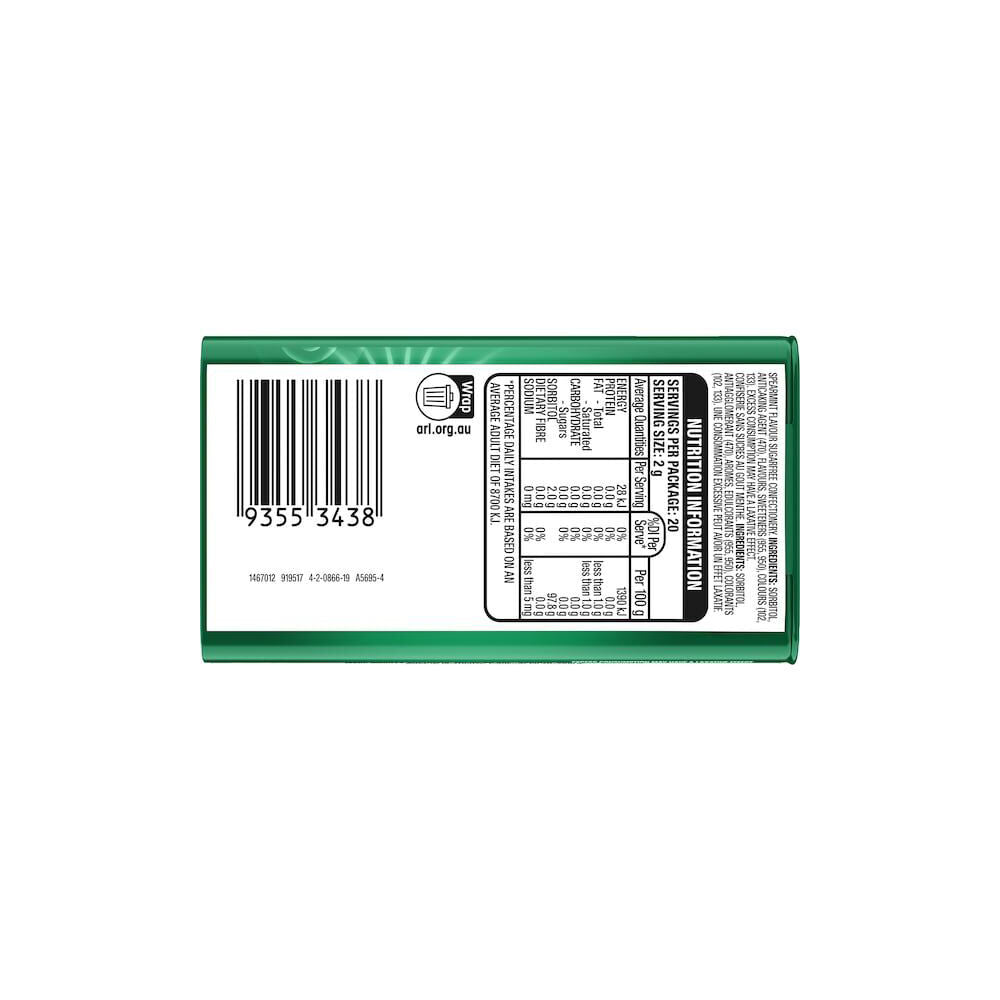 Wrigley Wrigley's Eclipse On-The-Go Tin Sugar-Free Hard Breath Mints 40g Spearmint (12 Pack) — image 2