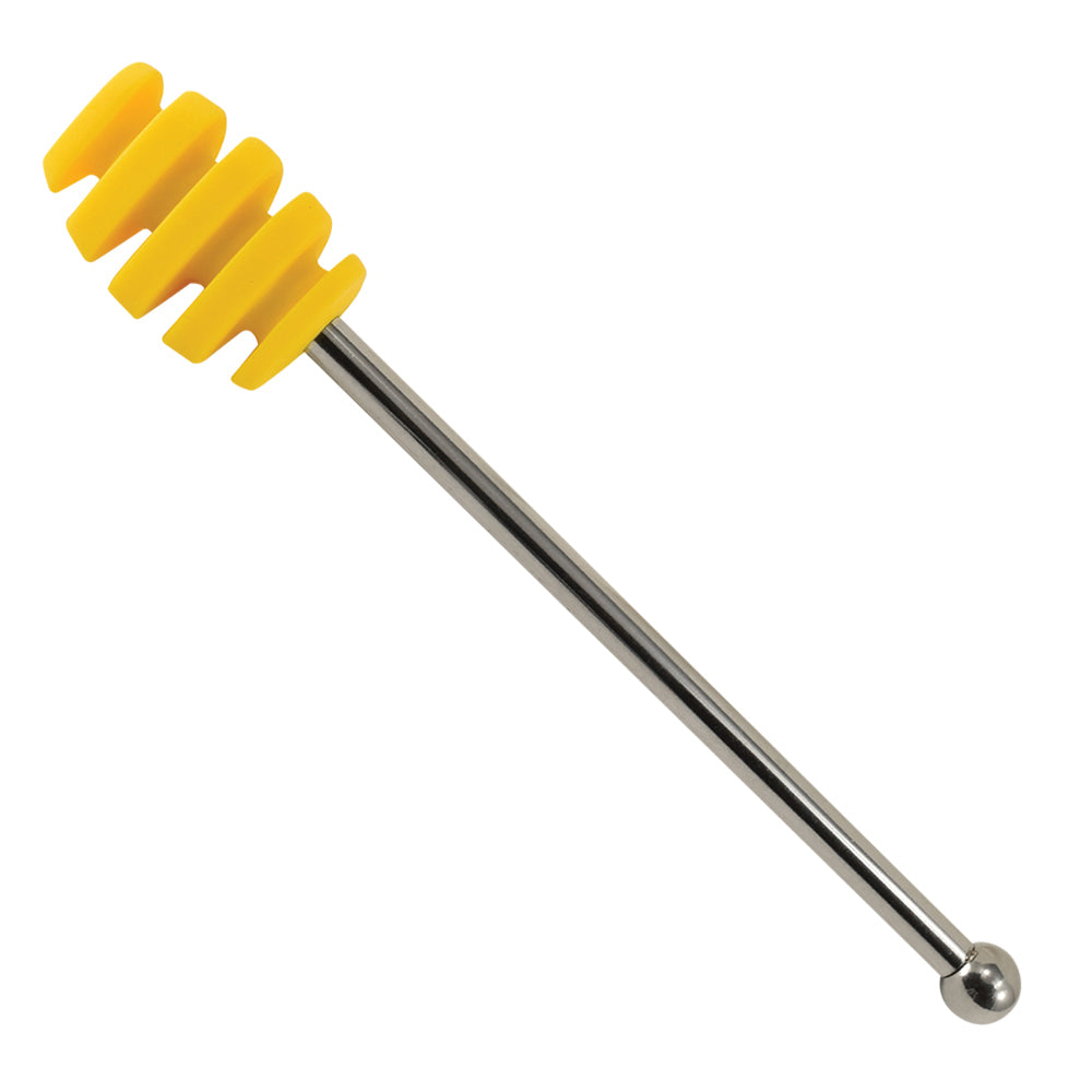 3830-5-r-m-silicone-honey-dipper-w-stainless-steel-handle-yellow