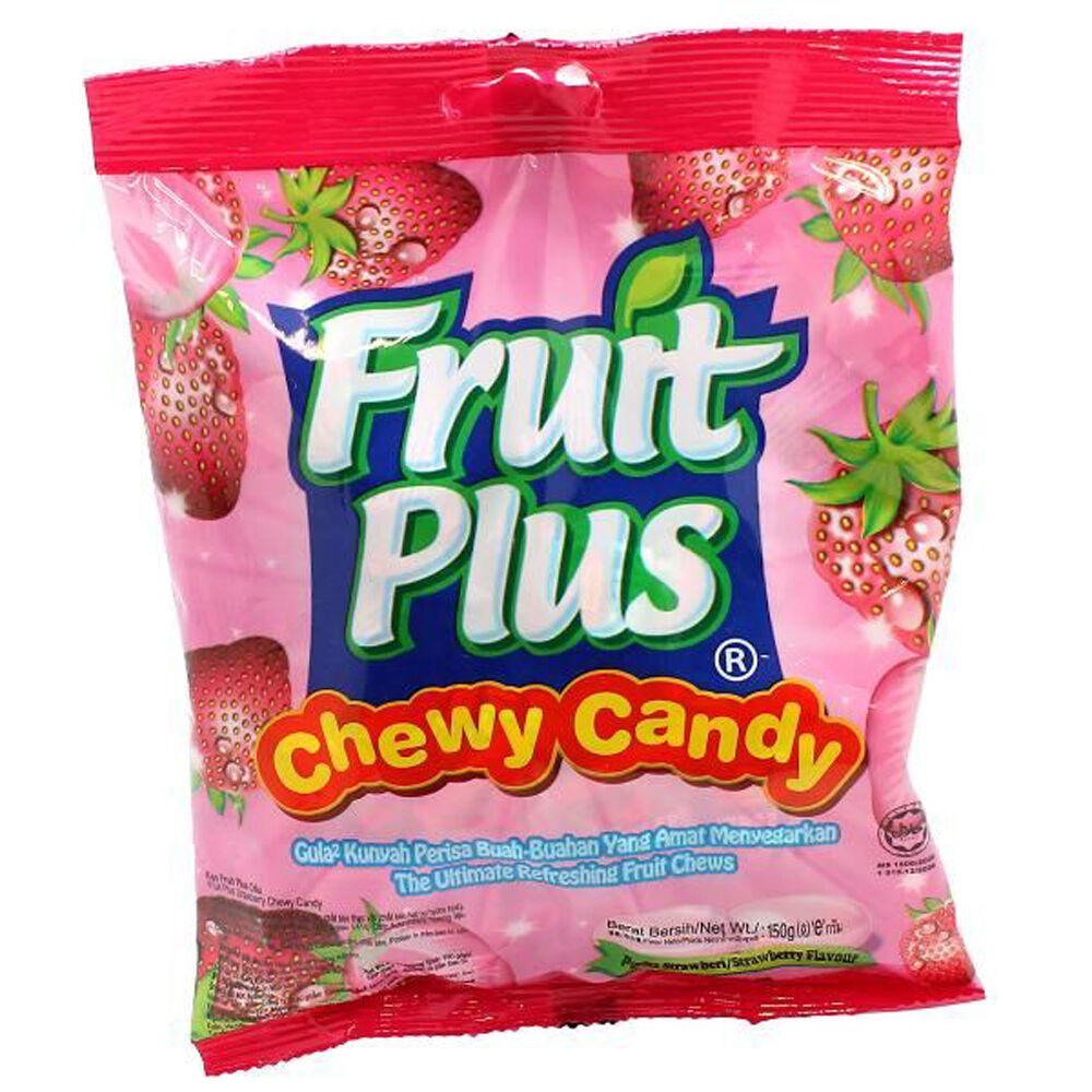 Fruit Plus 150g Pack Kids Soft Chewable Chewy Candy w/ Strawberry Flavour