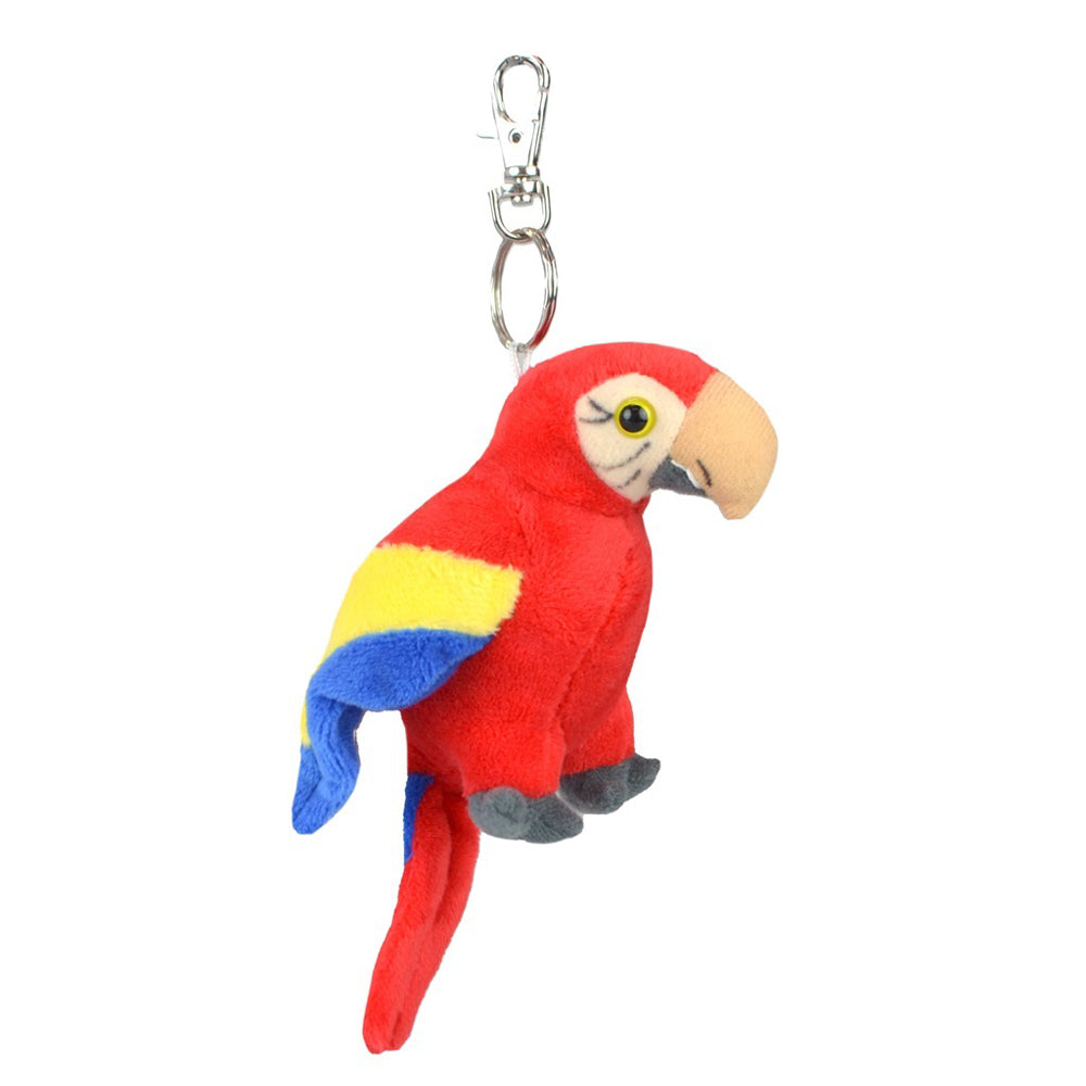 400100104-zookidz-macaw-parrot-animal-keychain-hanging-10cm-red