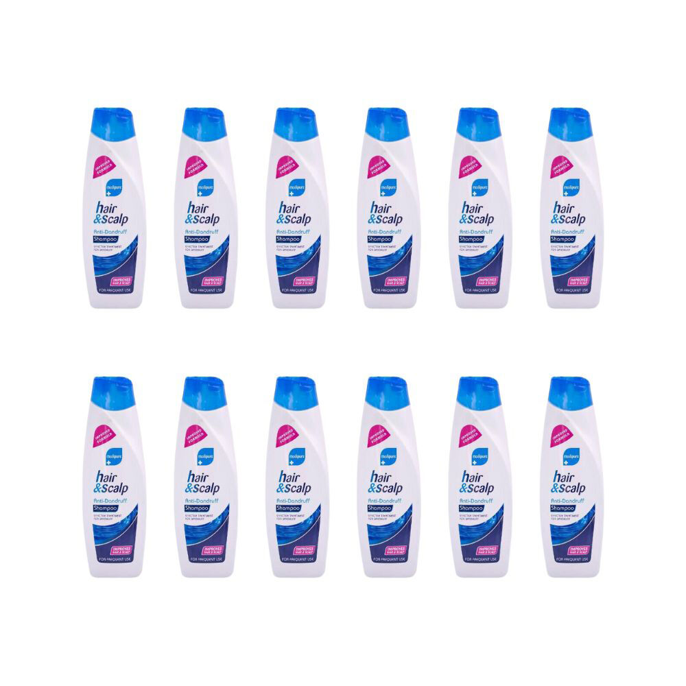 Medipure Hair & Scalp Anti-Dandruff Shampoo 400ml Care For All Types (12 Pack)