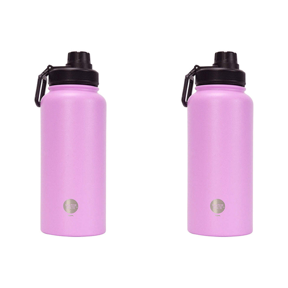 Annabel Trends Watermate 950ml Stainless Steel Drink Water Bottle Gelato Pink (2 Pack)