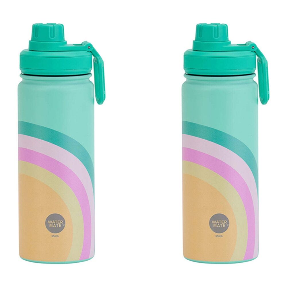 Annabel Trends Watermate 550ml Stainless Steel Drink Bottle Tumbler Sunrise (2 Pack)