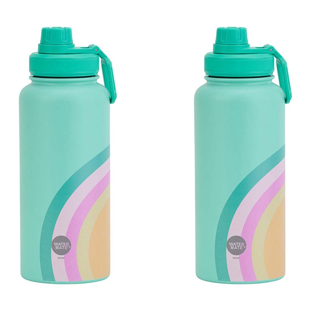 Annabel Trends Watermate 950ml Stainless Steel Drink Bottle Tumbler Sunrise (2 Pack)