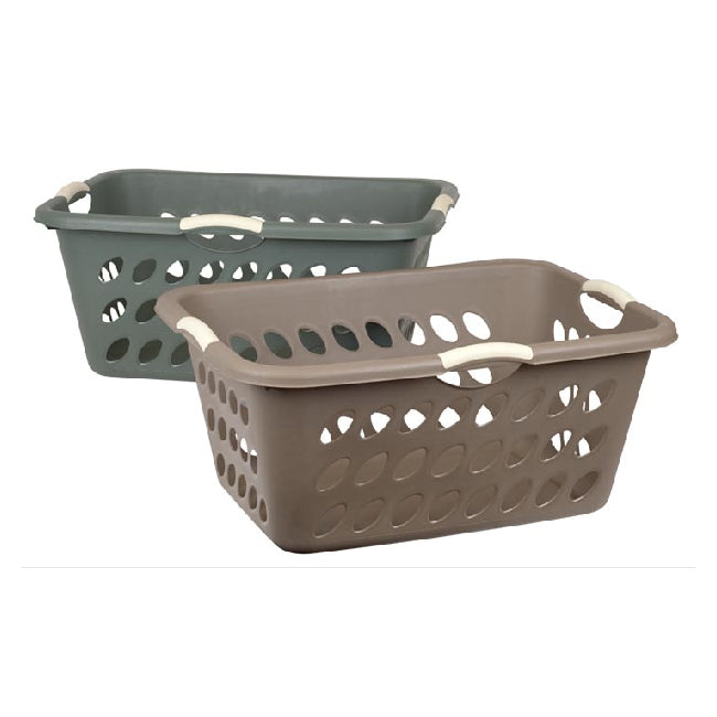 40417e-homeleisure-hip-hugger-45l-plastic-basket-large-earth