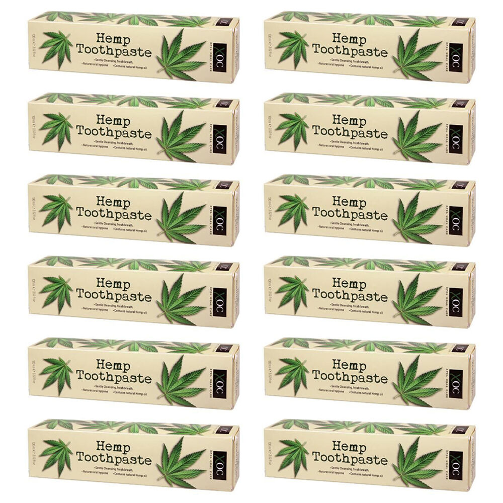 Xoc Hemp Toothpaste w/ Toothbrush 100ml Reduce Stains Oral Care (12 Pack)