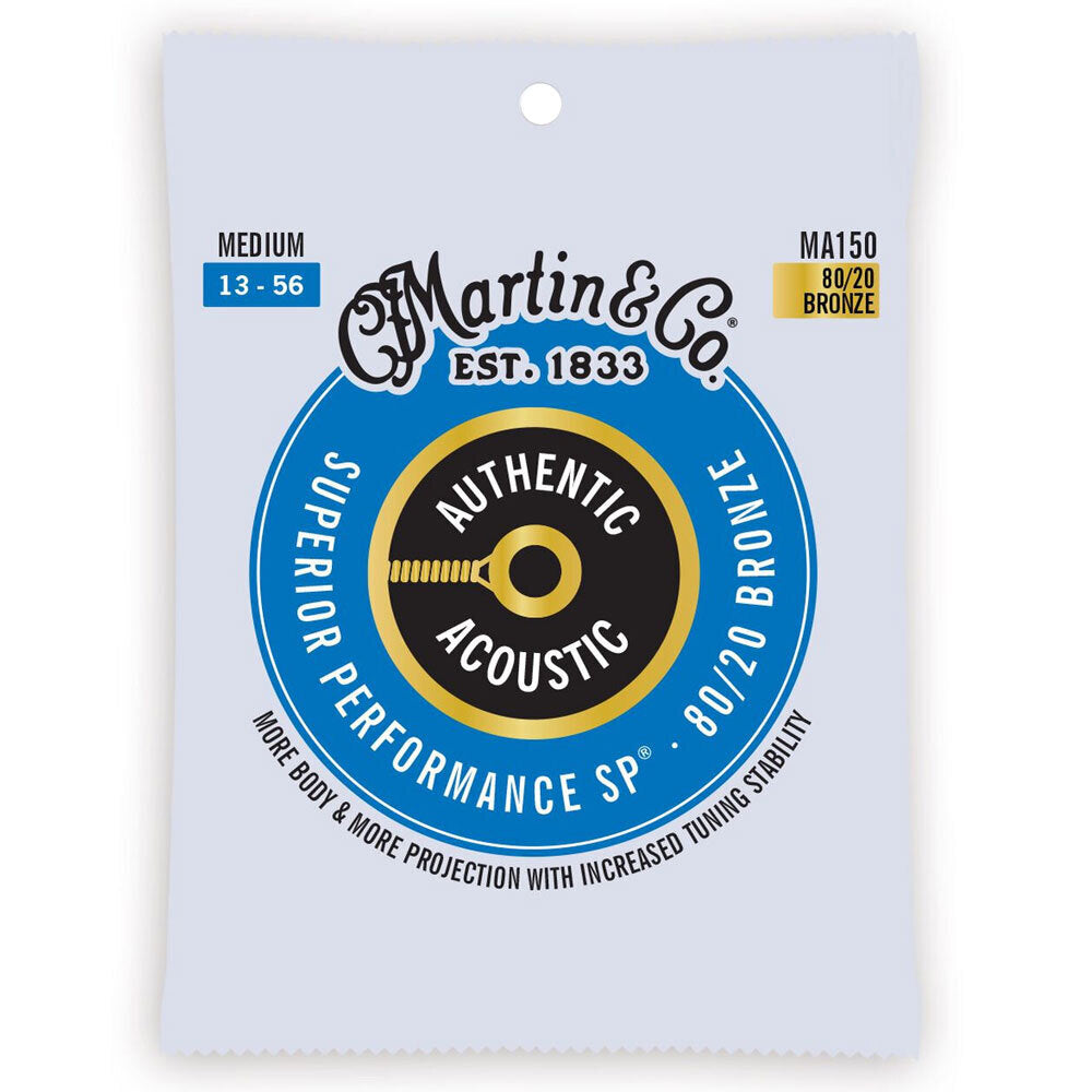 Martin Guitar Authentic Acoustic 6 Strings 80/20 Bronze MA150 Medium (3 Pack) — image 2