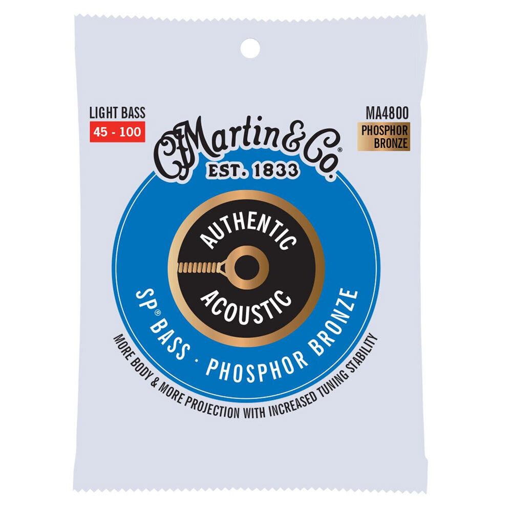 Martin Guitar Authentic Bass 4 Strings 92/8 Phosphor Bronze MA4800 Light (2 Pack) — image 2