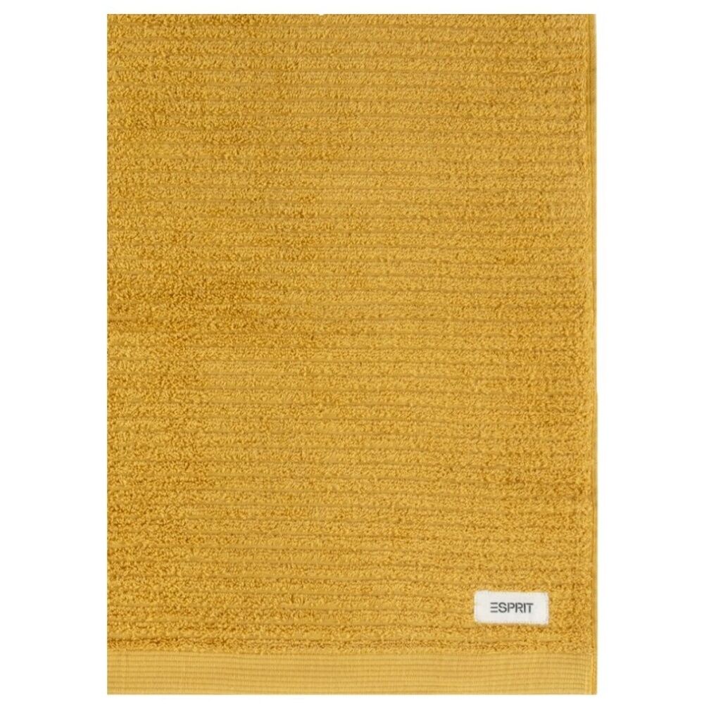 Esprit 600GSM Porto Ribbed Combed Cotton Bath Towel 68x137cm Honey Yellow (2 Pack) — image 2