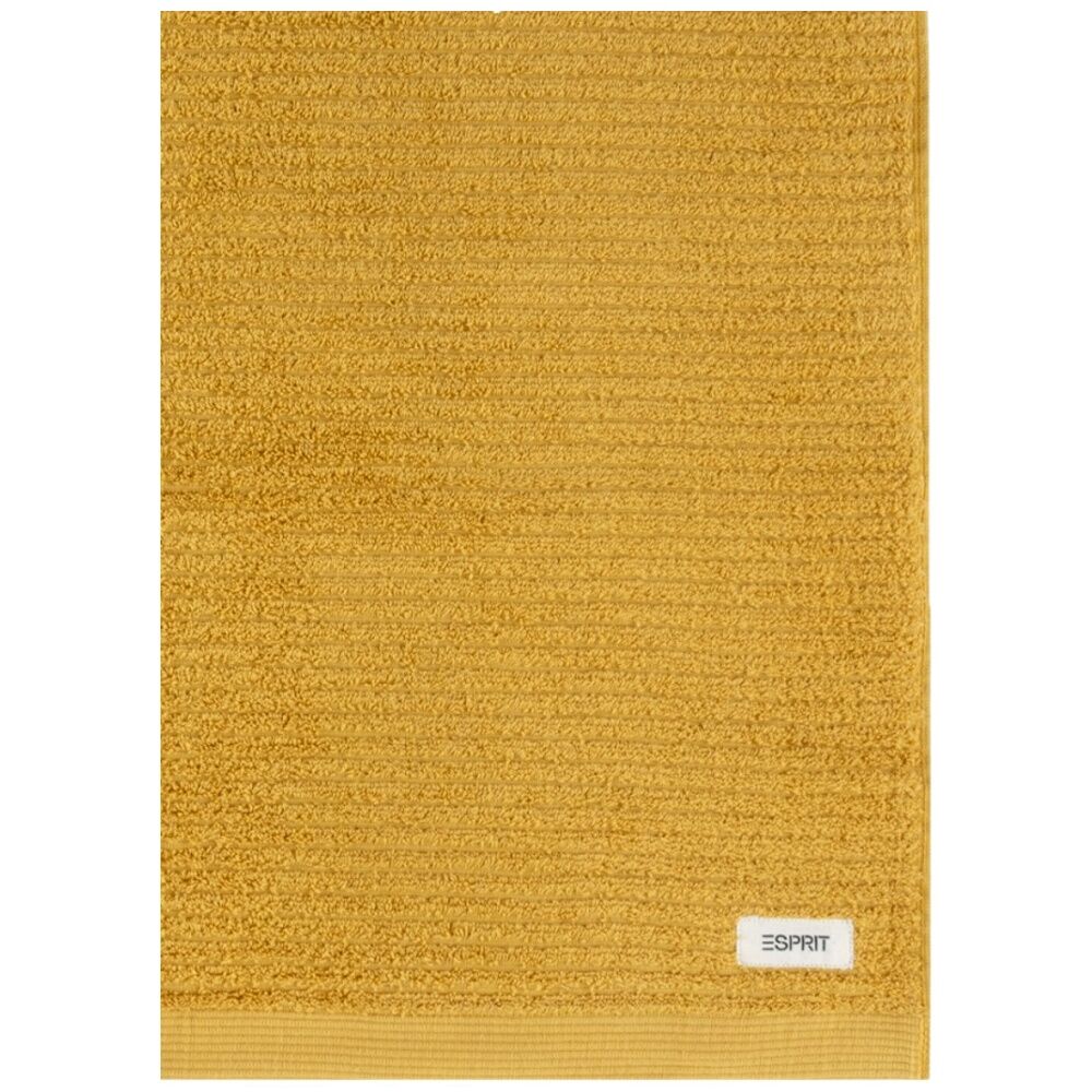 Esprit 68x137cm Honey Yellow 600GSM Porto Ribbed Combed Cotton Bath Towel
