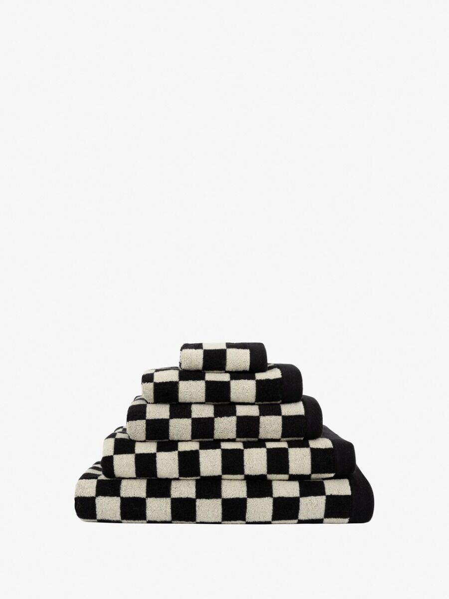 Esprit Onyx Black 550GSM Zenith Bathroom Cotton Bath Towel Checkered — image 2