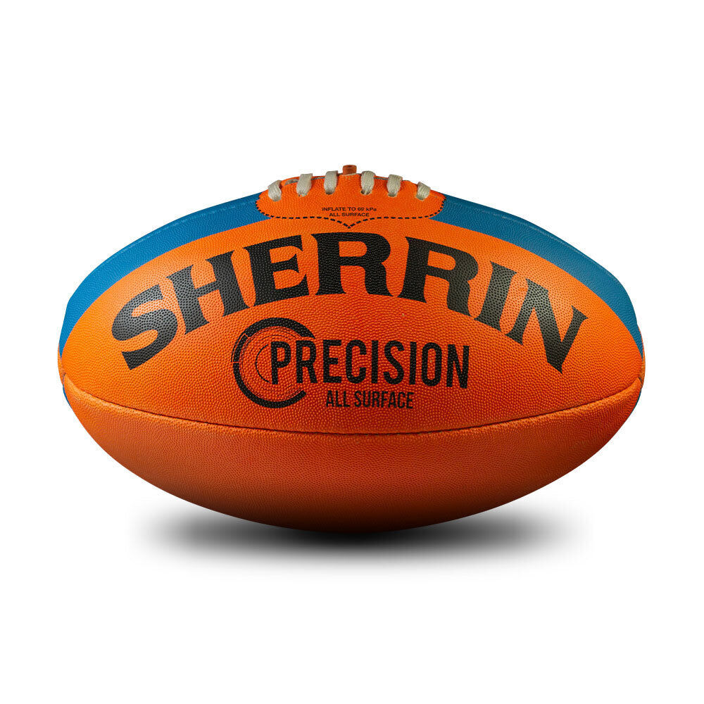 Sherrin Size 5 Orange Precision Synthetic Rubber AFL Training Football