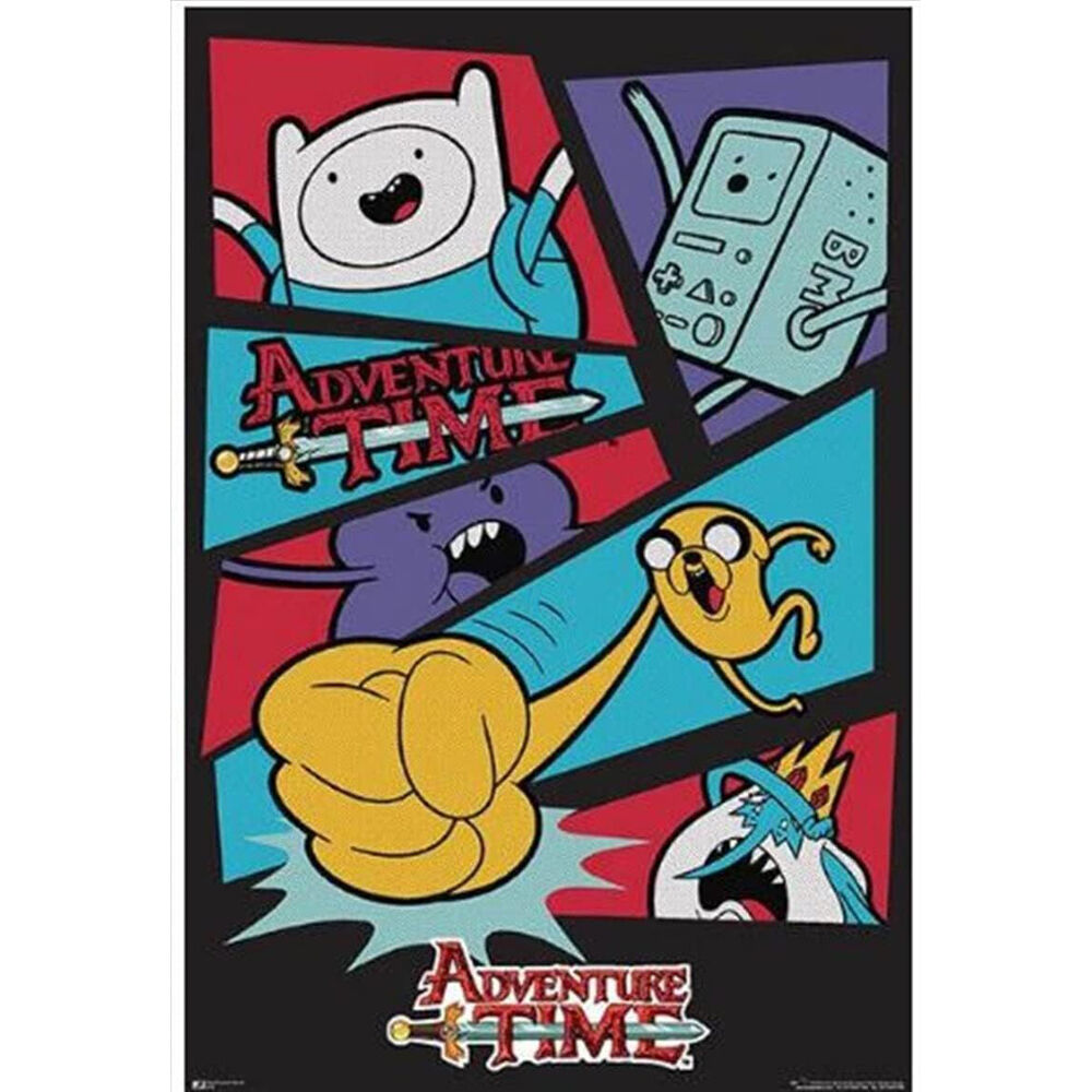 4258-cartoon-network-adventure-time-comic-collage-poster-91-5x61cm