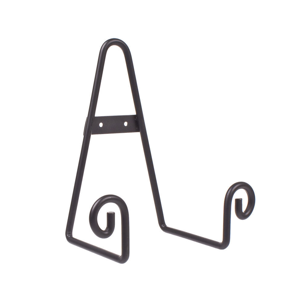 4274bk-entree-large-scroll-plate-dish-tabletop-stand-21cm-black