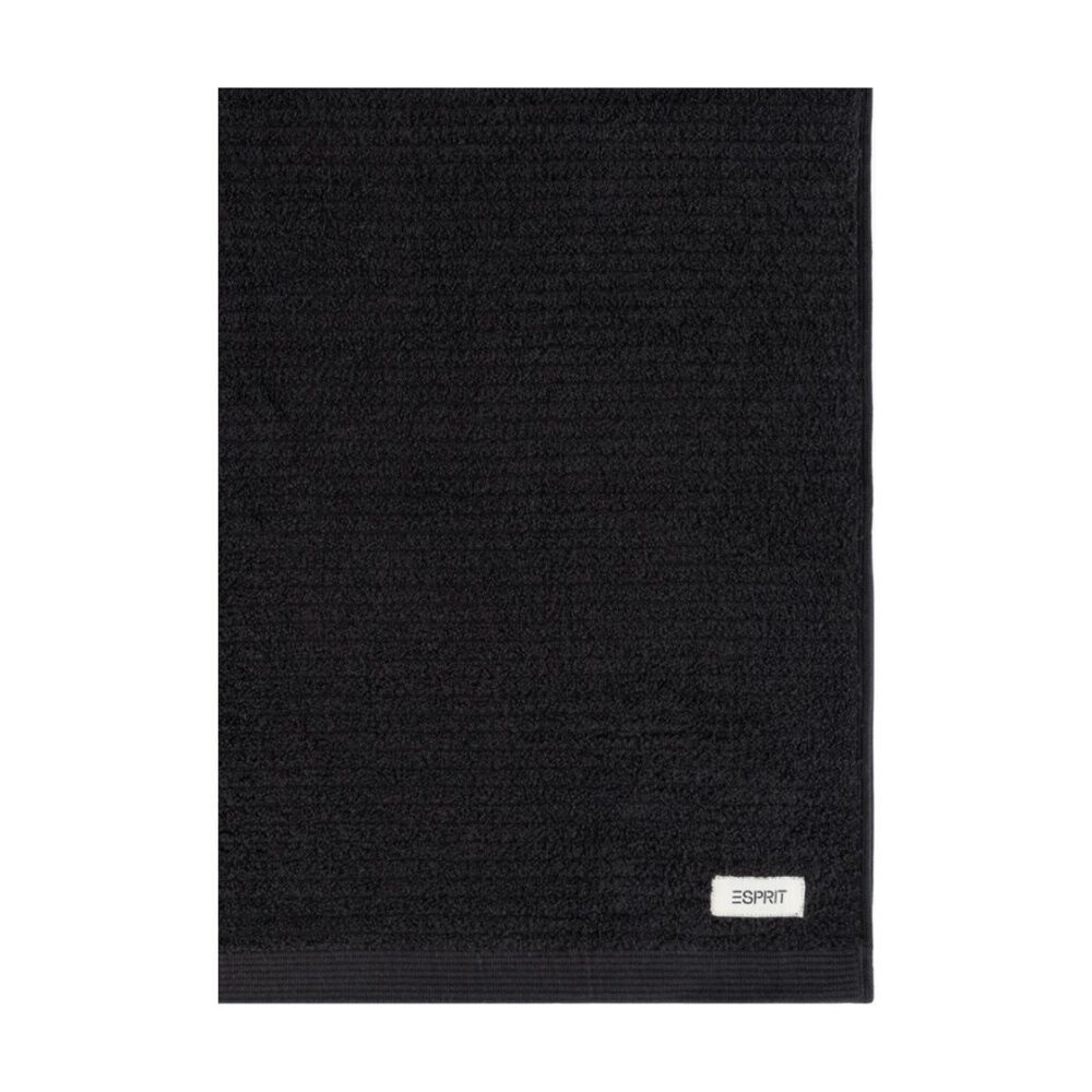 Esprit 800GSM Porto Cotton Ribbed Bathroom Bath Mat 50x80cm Onyx Black (2 Pack) — image 2