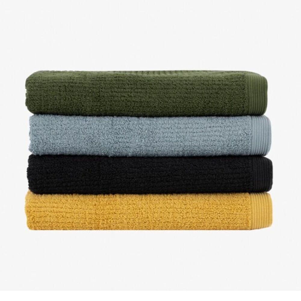 Esprit 600GSM Porto Cotton Ribbed Bath Sheet 74x168cm Onyx Black (2 Pack) — image 4