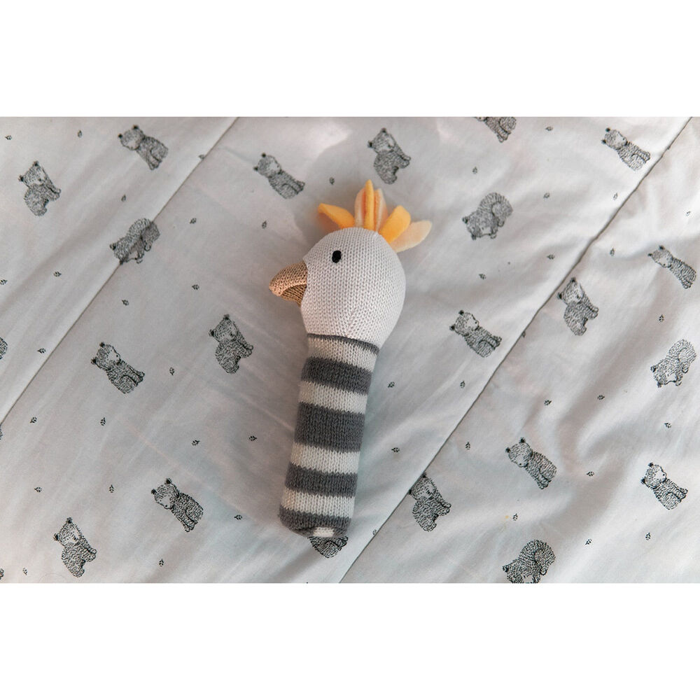 Annabel Trends 18.5cm Cockatoo Baby Hand Rattle Knit Sensory Play Toy — image 2