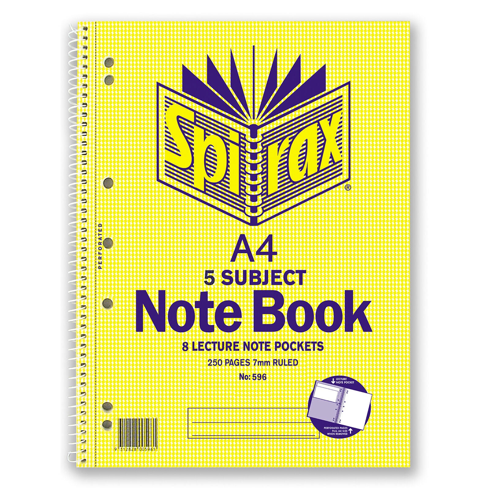 43111-1-spirax-596-5-subject-a4-notebook-250-pages-7mm-ruled-yellow