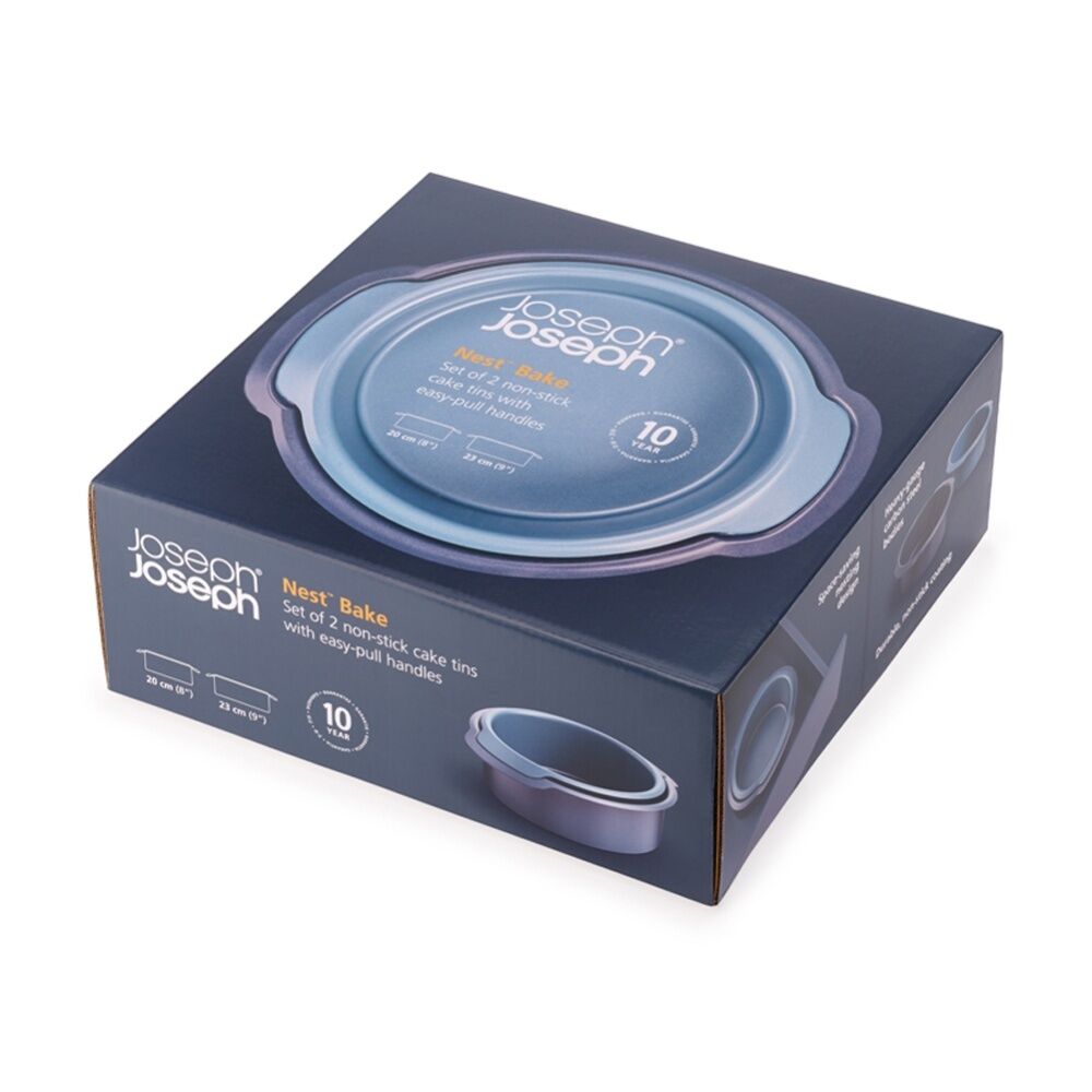Joseph Joseph Carbon Steel Non-Stick Nest Bake Round Cake Tins Blue (2 Pieces) — image 2