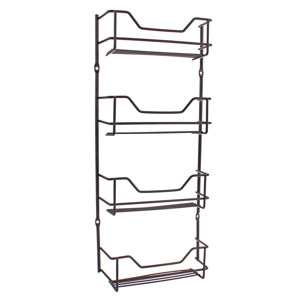 4595bk-entree-4-tier-wall-mount-spice-16-bottle-rack-organiser-black