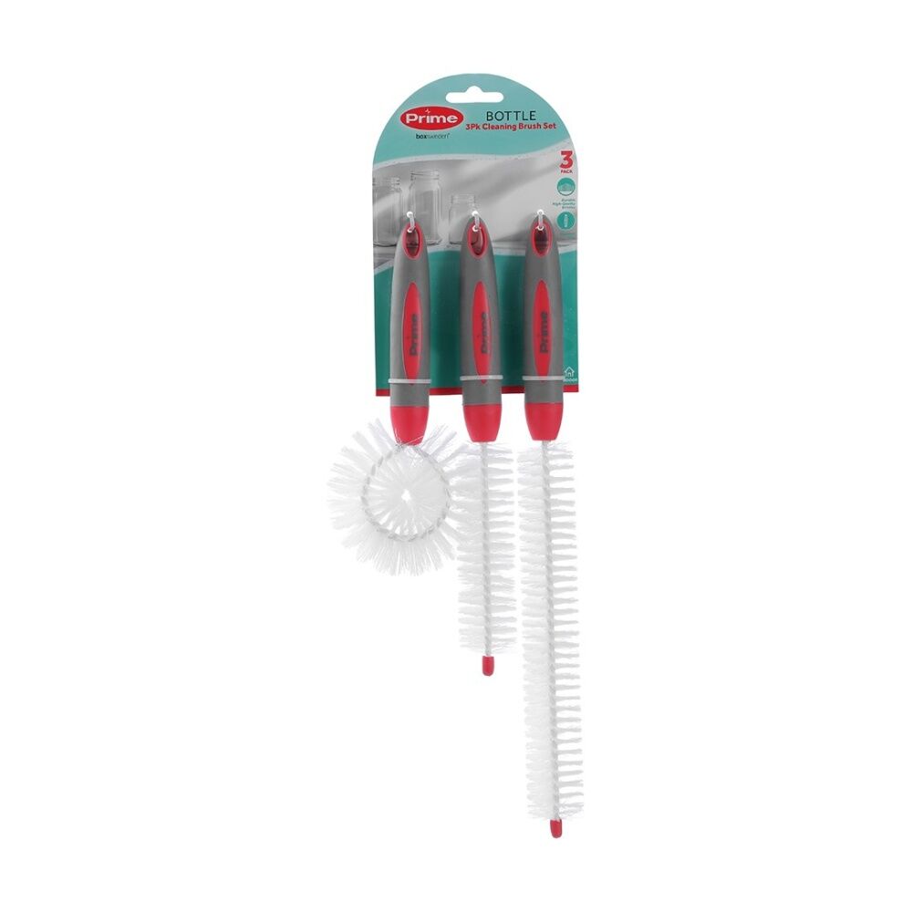 Boxsweden Prime Bottle Cleaning Brush Set w/ Handles Assorted (3 Pieces)