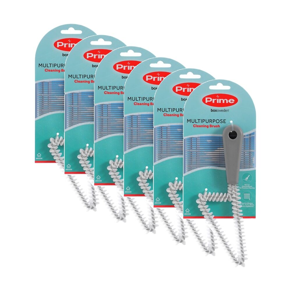Boxsweden Prime Multi Purpose Cleaning Brush Removes Dirt/Grime Assorted (6 Pack)