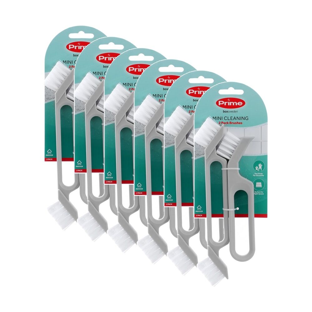 Boxsweden 2pc Boxsweden Prime Mini Cleaning Brushes Two Heads for Versatile Use (6 Pack)