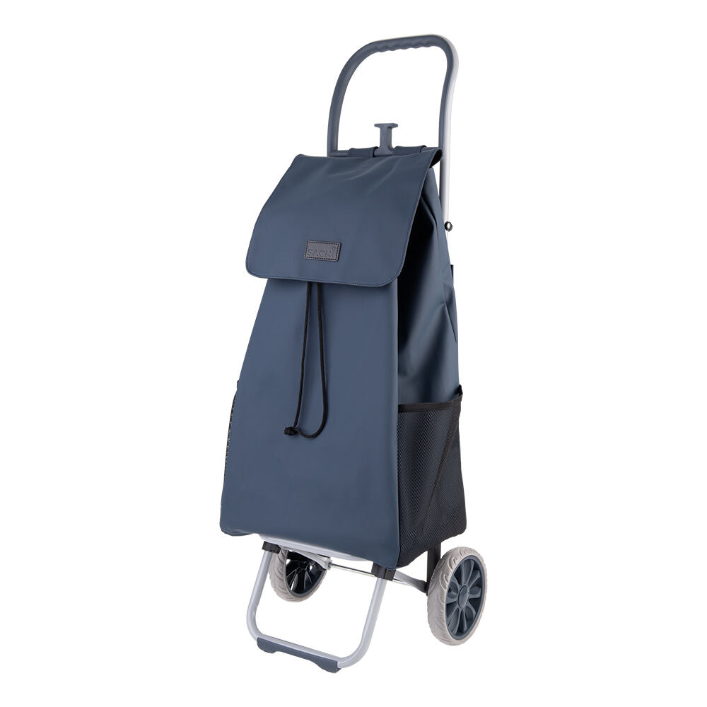 Sachi 38L Indigo Cosmo Weatherproof Durable Grocery Wheeled Shopping Trolley