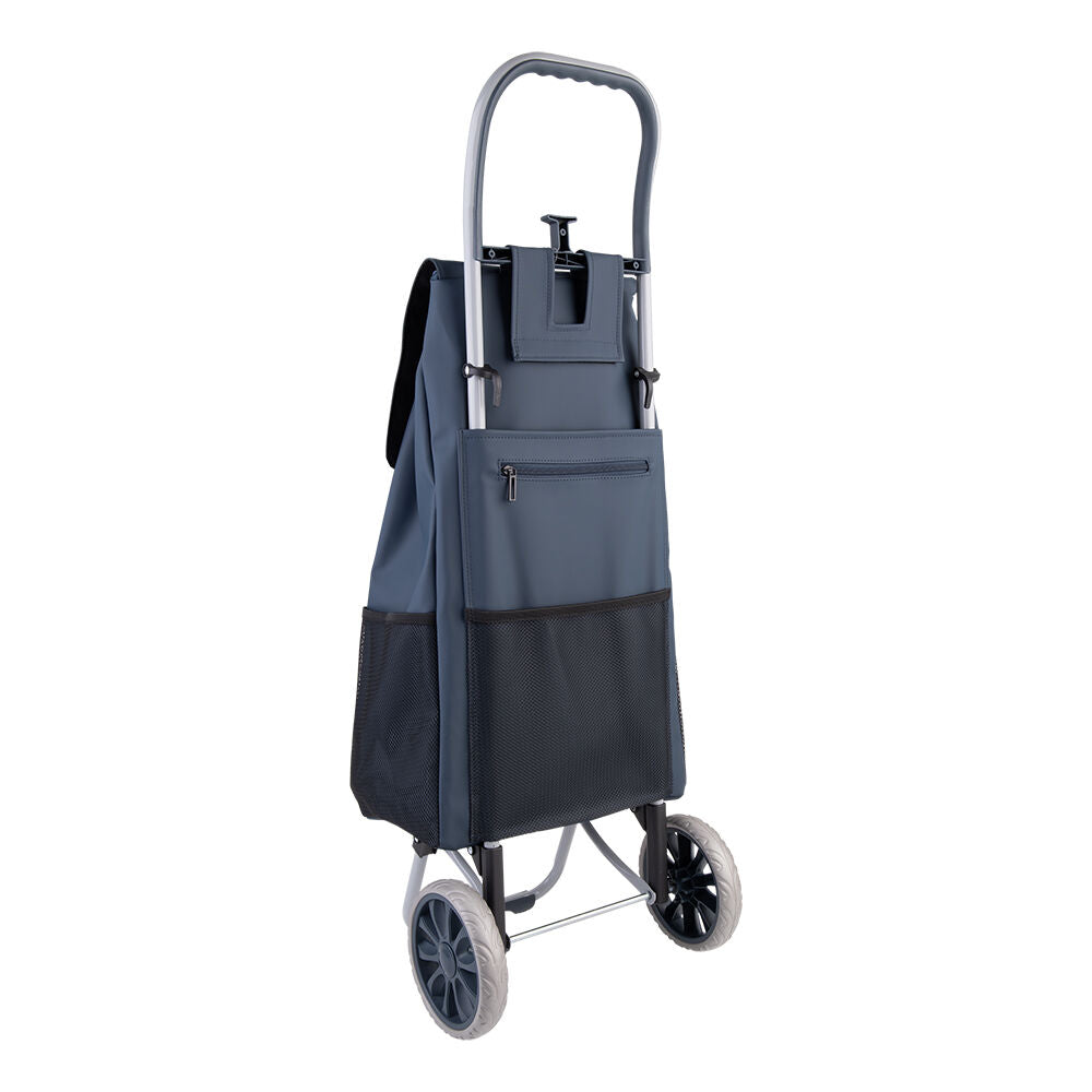 Sachi 38L Indigo Cosmo Weatherproof Durable Grocery Wheeled Shopping Trolley — image 3