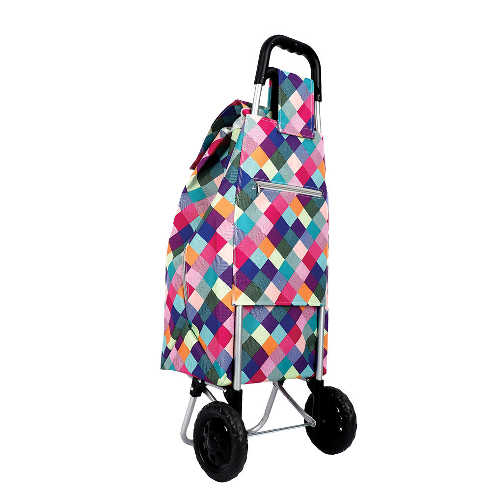 Sachi 45L Harlequin Sprint Large Everyday Grocery Wheeled Shopping Trolley — image 3