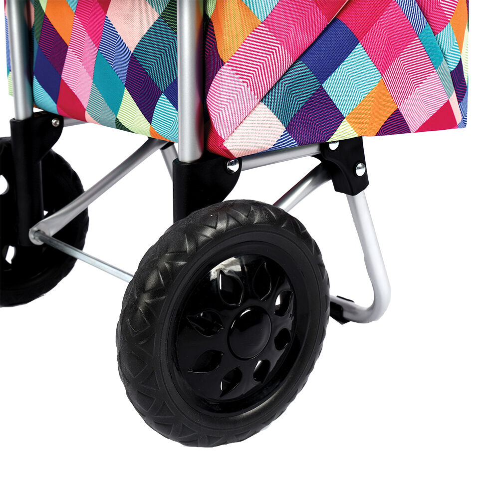 Sachi 45L Harlequin Sprint Large Everyday Grocery Wheeled Shopping Trolley — image 6