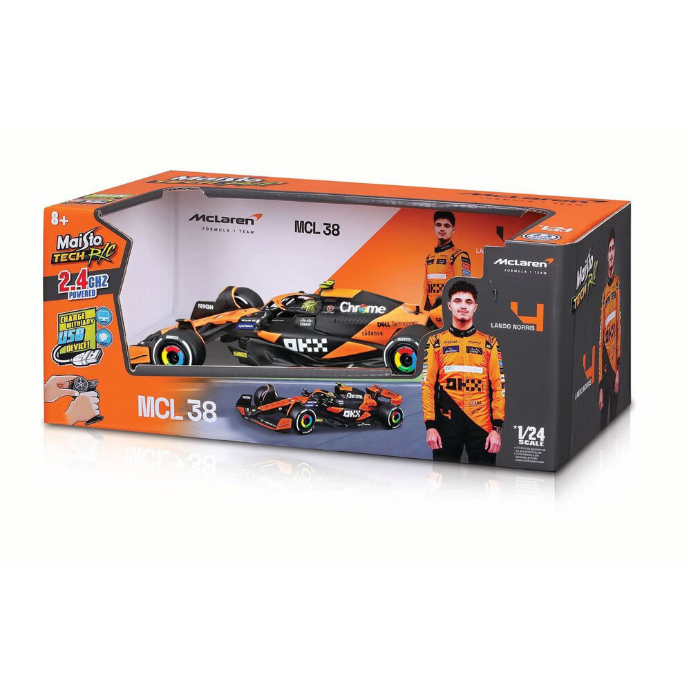 Maisto TECH 1:24 2024 F1 McLaren Team MCL38 Miami GP Lando Norris Ready to Run — image 2
