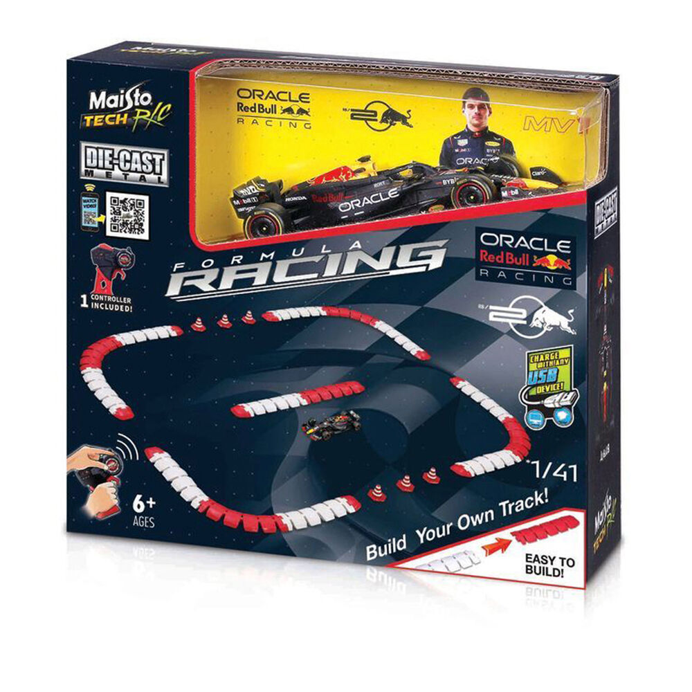 Maisto TECH 1:41 Diecast F1 Racing Track 2024 Red Bull RB-20 Verstappen #1