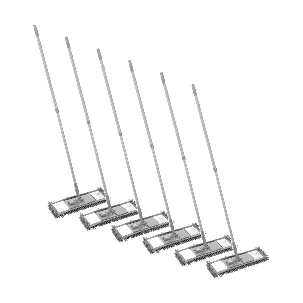 Boxsweden Prime Microfibre Floor Sweeper w/ Ext Handle for Cleaning Assorted (6 Pack)