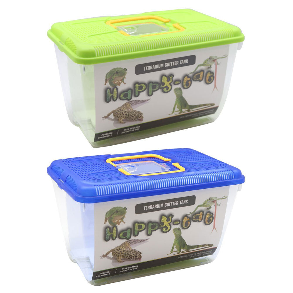 Paws and Claws 32.5cm Critter Aquarium Tank House Portable Storage Holder Asst. (2 Pack)