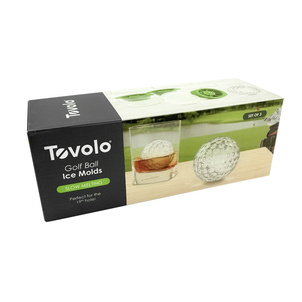 Tovolo Golf Ball Ice Mould Set w/ Silicone Cap Kitchen Barware Green (6 Pieces) — image 2
