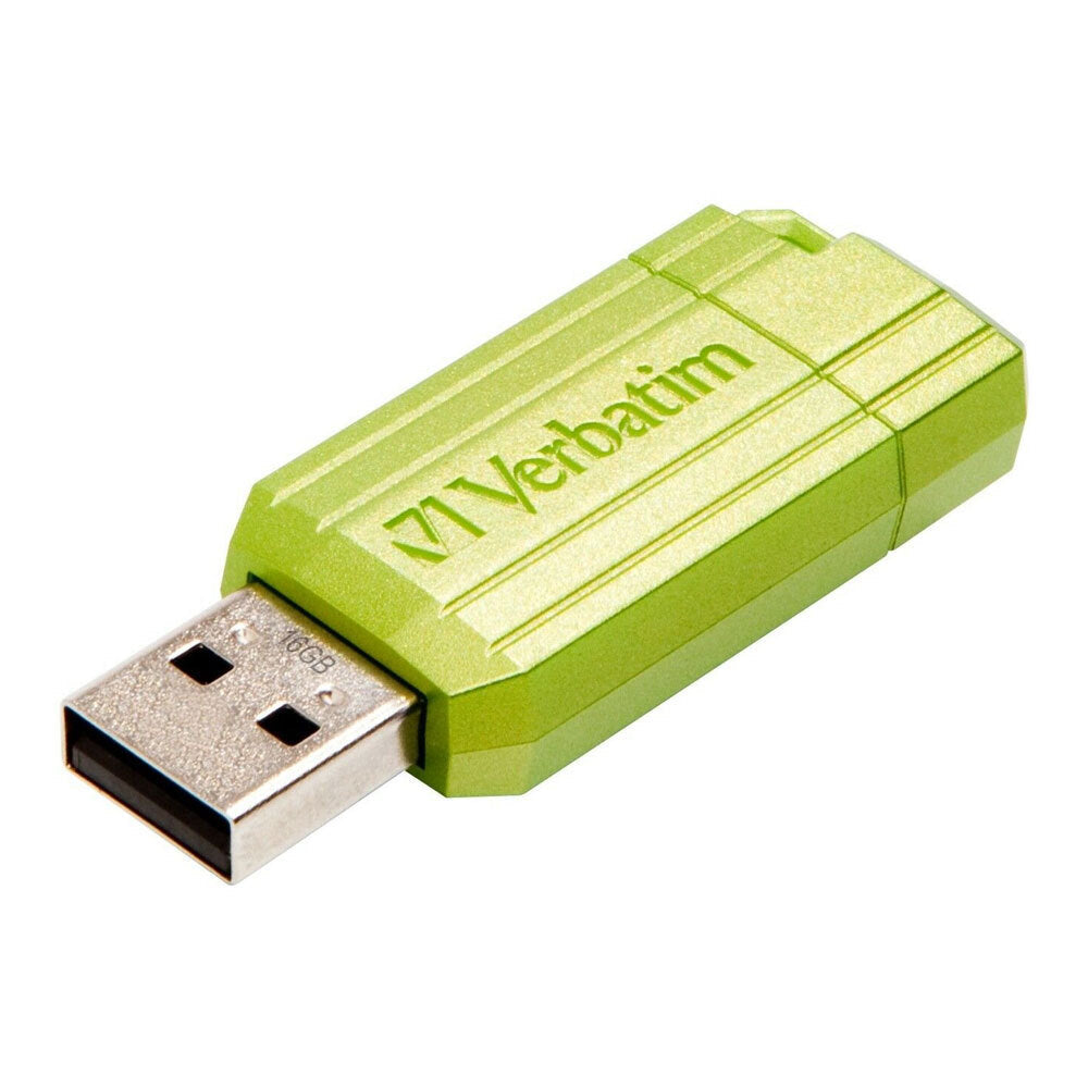 Verbatim 16GB PinStripe USB 2.0 Drive/Pen Drive For Windows/Mac/Linux Green (2 Pack) — image 2