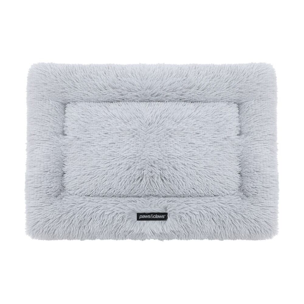 Paws and Claws Pet Mat Medium 70x50x4cm Light Grey Washable Super Plush — image 4