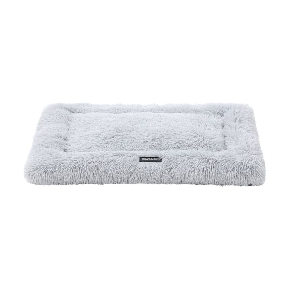 Paws and Claws Pet Mat Large 90x60x4cm Light Grey Washable Super Plush — image 4