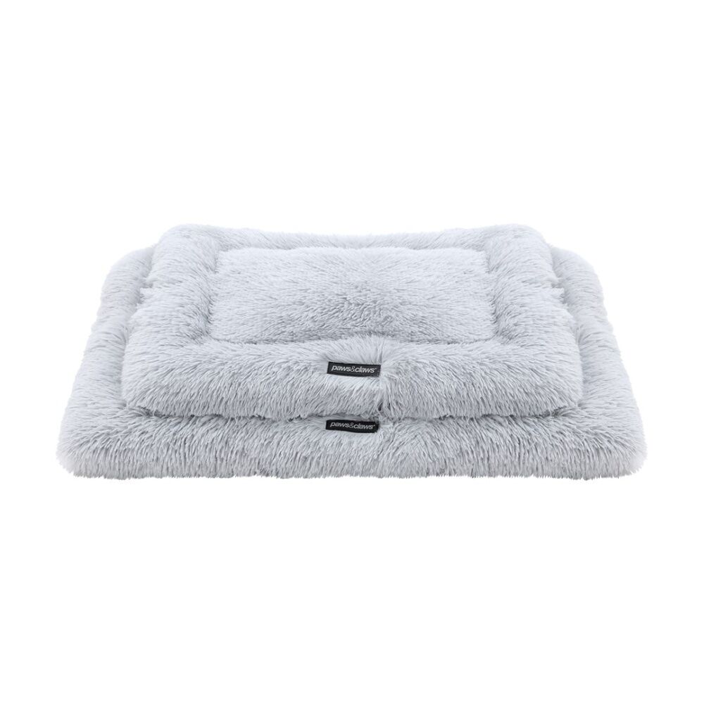 Paws and Claws Pet Mat Large 90x60x4cm Light Grey Washable Super Plush — image 8