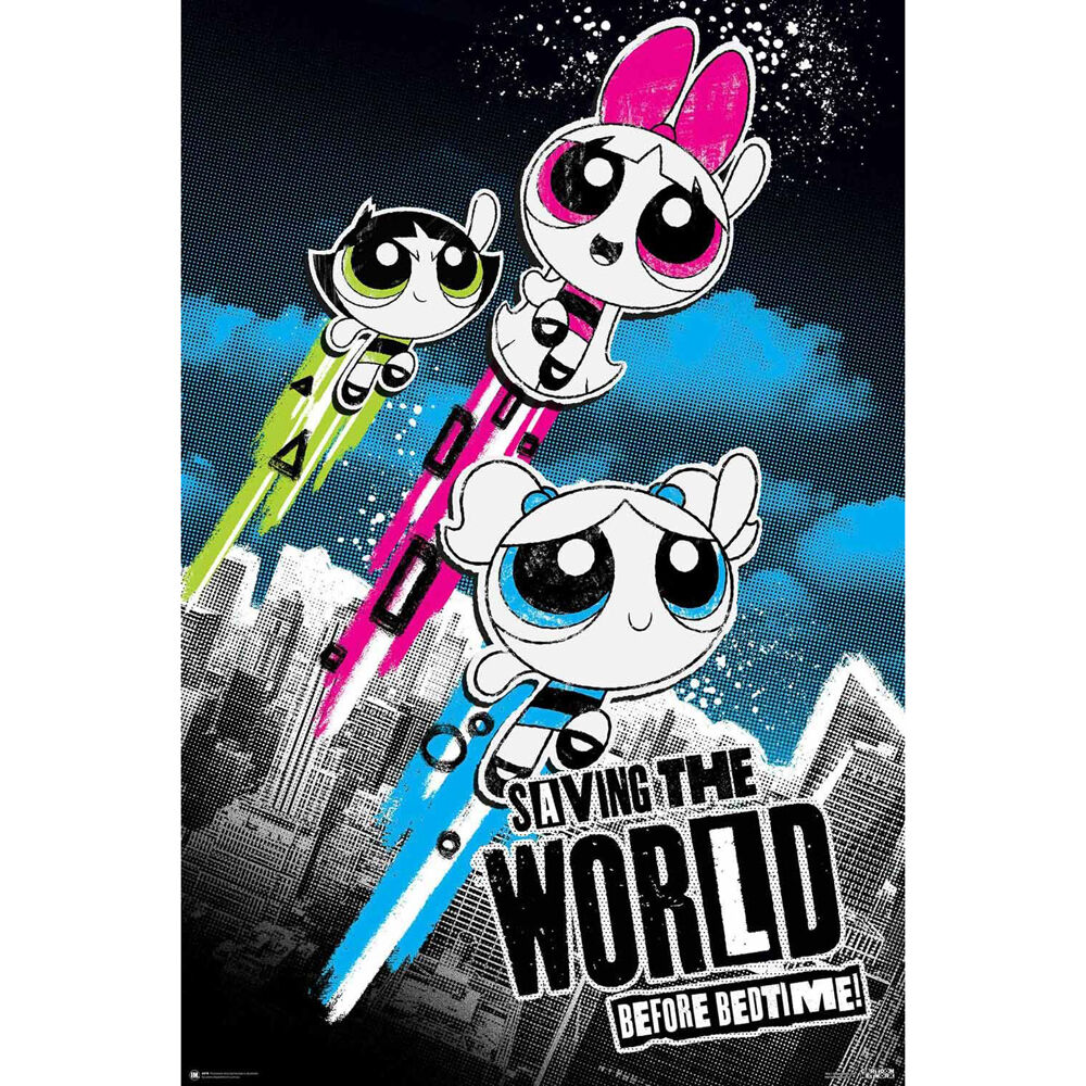 4978-cartoon-network-power-puff-girls-saving-the-world-poster-91-5x61cm
