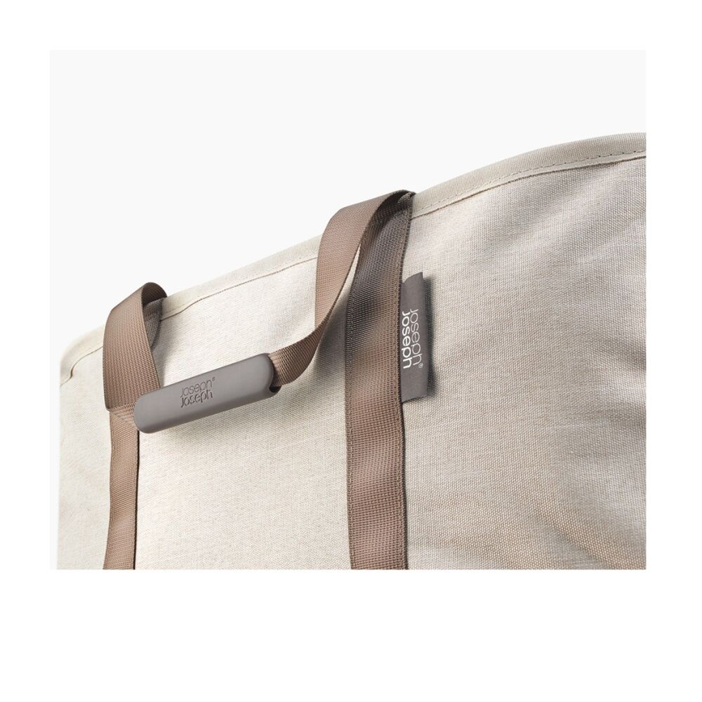 Joseph Joseph Hold-All Collapsible Laundry Washing Basket With Handles Cream-Brown — image 7