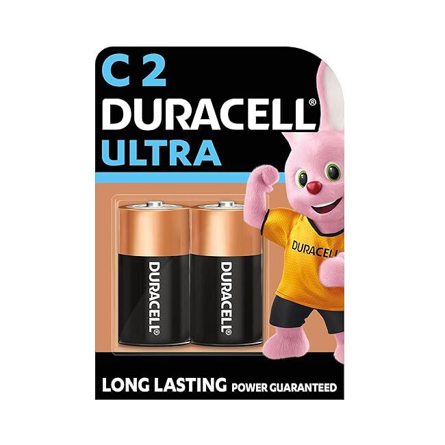 Duracell Ultra C Battery Pack Single-Use Long Lasting Batteries (2 Pieces)