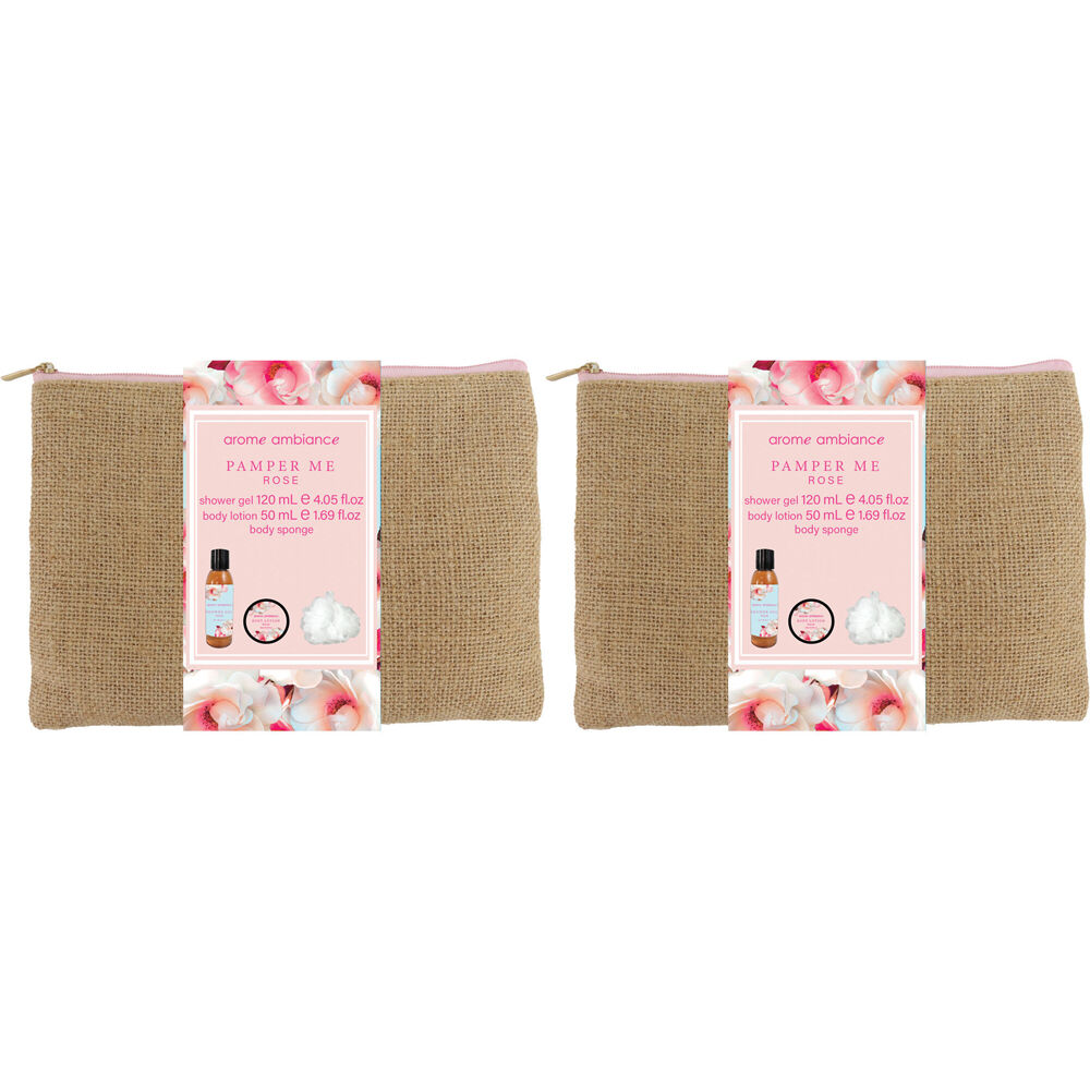 Arome Ambiance Nature Pamper Me Kit Bath/Shower Relax Steamers Rose (6 Pieces)