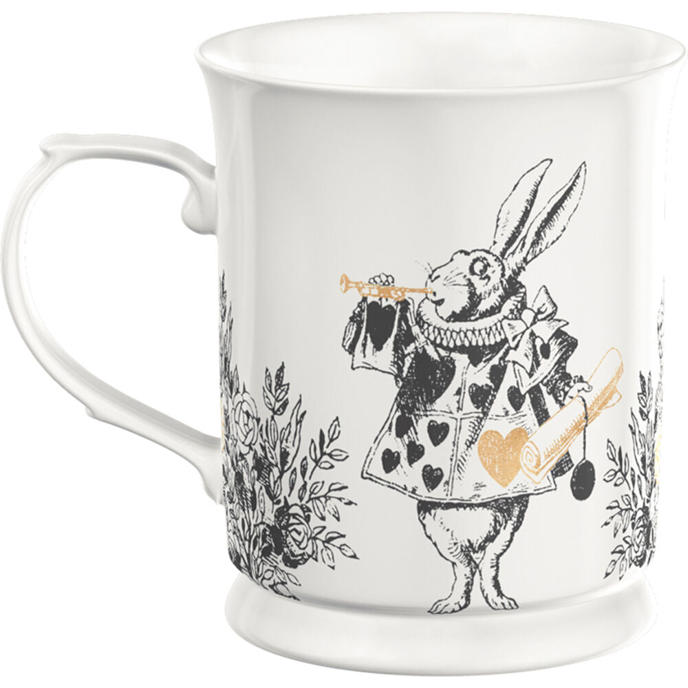 Mikasa x V & a White/Black Alice In Wonderland Tankyard Coffee Drinking Mug — image 2