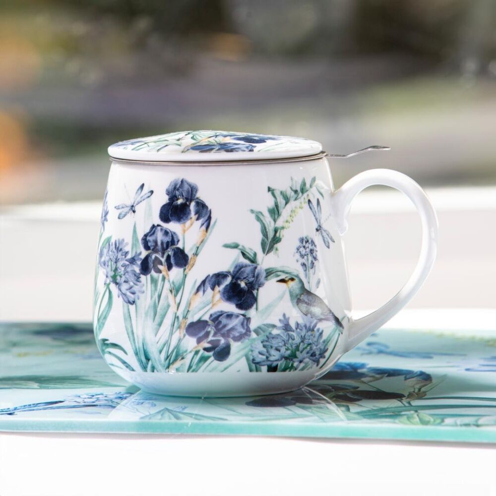 Ashdene 3pc Ashdene Iris Garden Fine Bone China Kitchenware Tea Beverage Infuser (2 Pack)