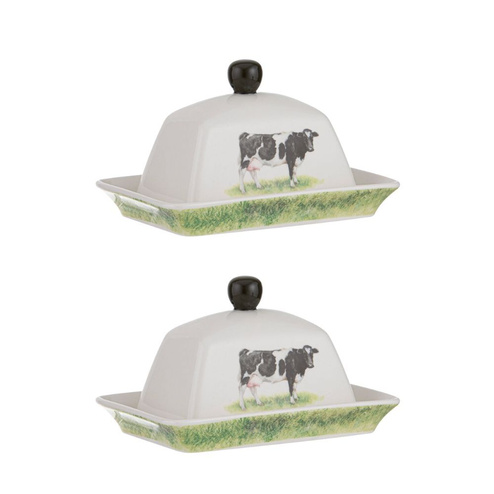 Ashdene Meet The Girls Rectangle Butter Dish & Tray Serveware Set 19x13cm (2 Pack)